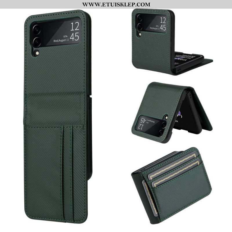 Case do Samsung Galaxy Z Flip 4 Etui Folio Etui Na Karty Retro Z Efektem Skóry